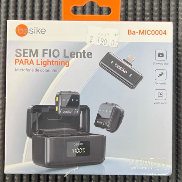 Microfone lapela sem fio Ba-MIC0004 BASIKE