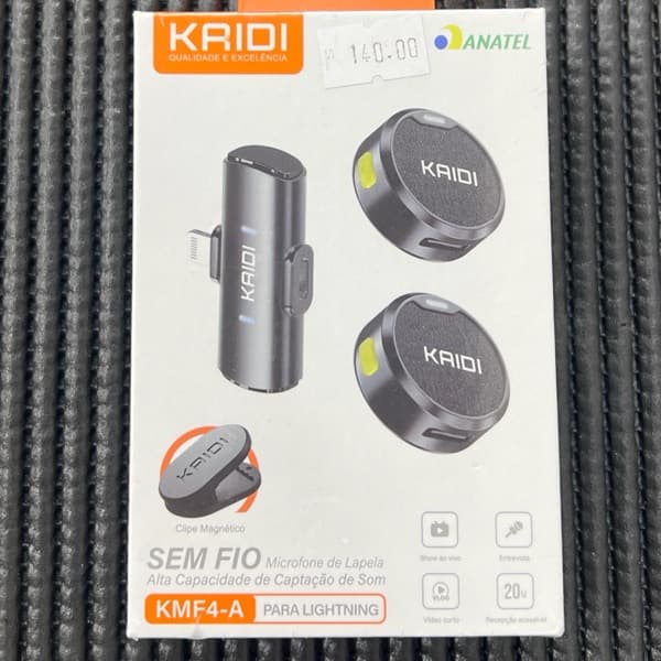 Microfone lapela sem fio IOS KMF4-A KAIDI