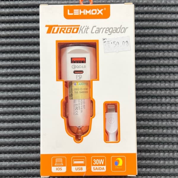 Kit carregador veicular turbo LE-507-3