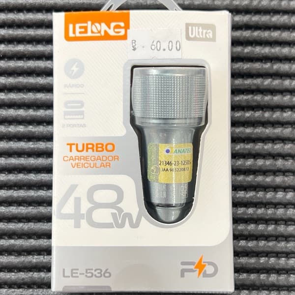 Carregador veicular 48W turbo LE-536 LELONG