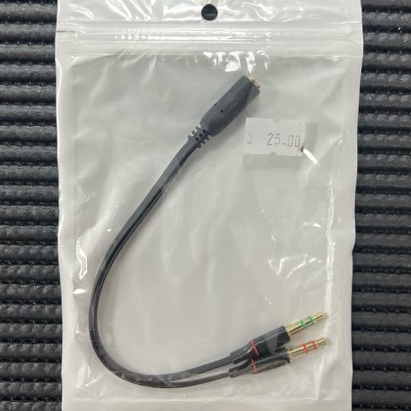 Cabo P2 FEMEA para 2 SAIDAS P2 microfone+audio