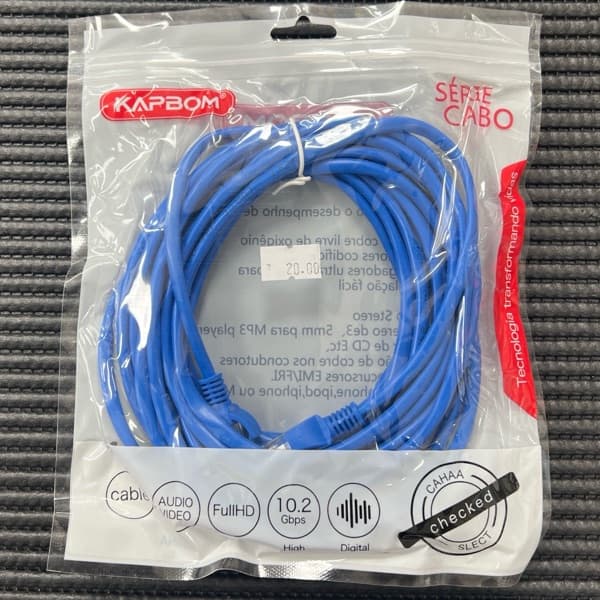 Cabo de rede 5 metros RJ45 KAP-W-5M KAPBOM