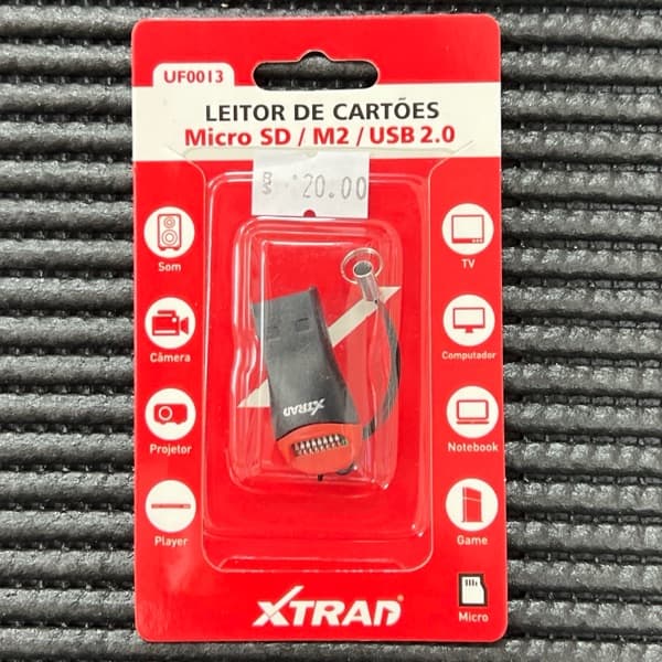 Leitor de cartões Micro SD / M2 / USB 2.0 UF0013