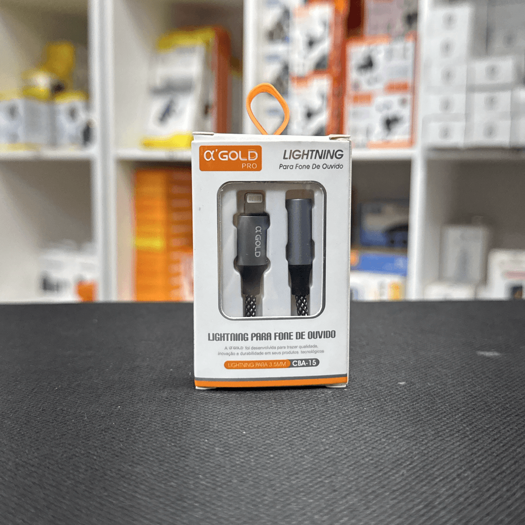 Cabo P2 femea para iPhone lightning - CBA-15 a'GOLD