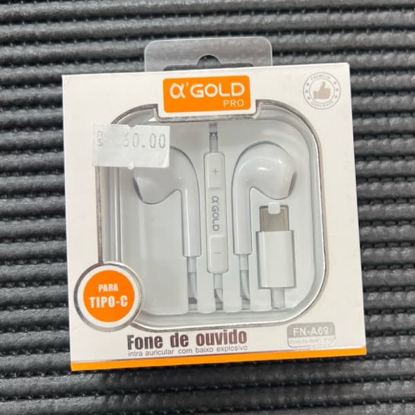 Fone com fio Tipo C FN-A69 a´GOLD