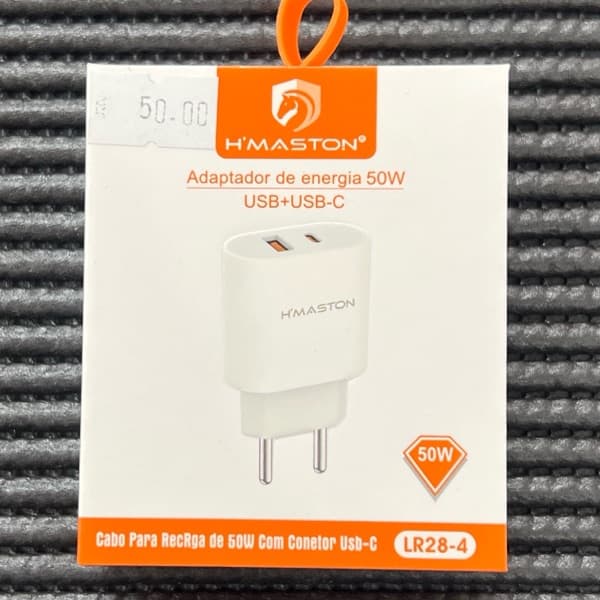 Fonte 50W USB+USB-C LR28-4 H´MASTON